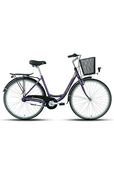 Carraro Tiffany 7.0 Kontra Frenli Şehir Bisikleti 2025-Yeşil Mor